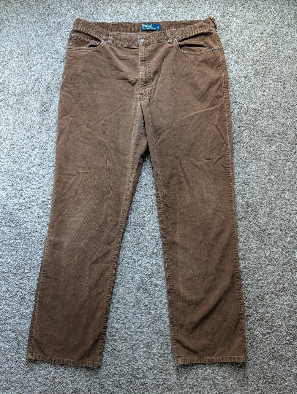Polo Ralph Lauren Men's Corduroy Straight-Leg‎ Pants in Brown 38x32 Collegiate
